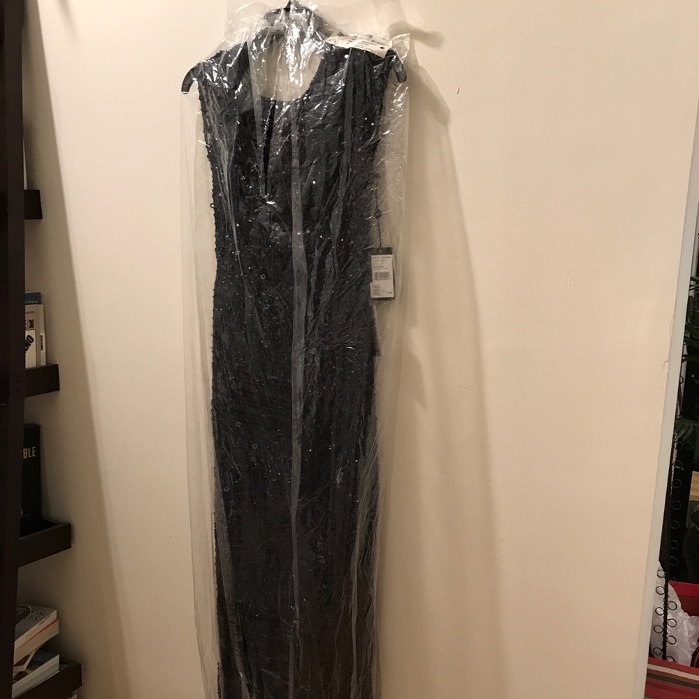 Scoop Back Sequin Gown
